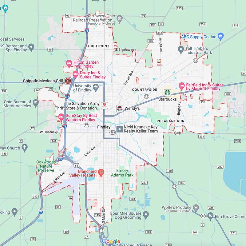 findlay, ohio map