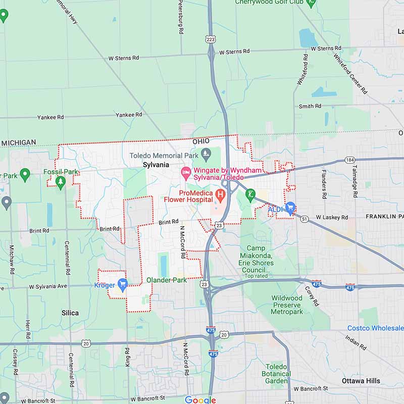 sylvania, ohio map